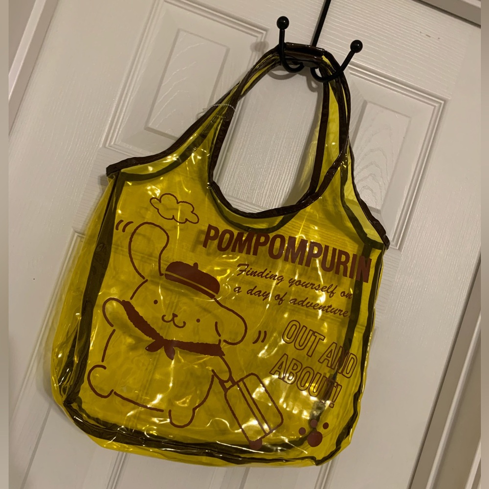 Sanrio Tokyo Pompompurin Clear Vinyl Tote Bag - Picture 5 of 8